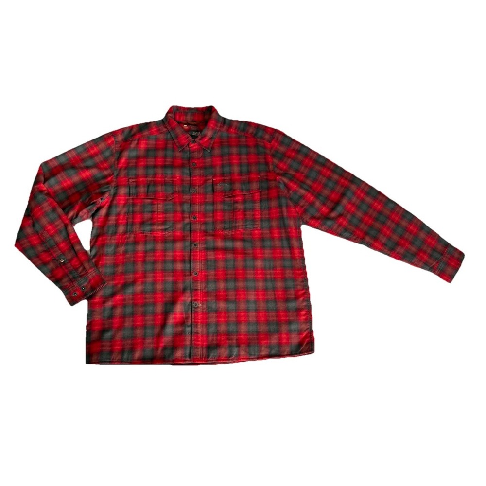 Simms Mens ColdWeather Red Plaid Waffle Lined Button Up Shirt NWT